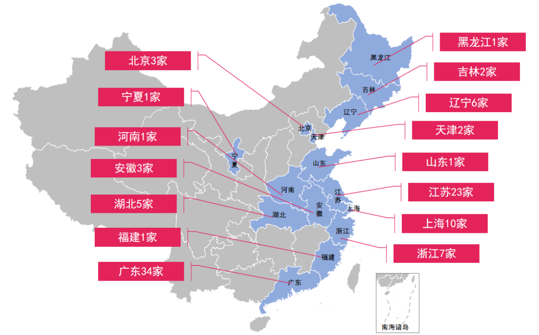 图5 入榜集成商地域分布